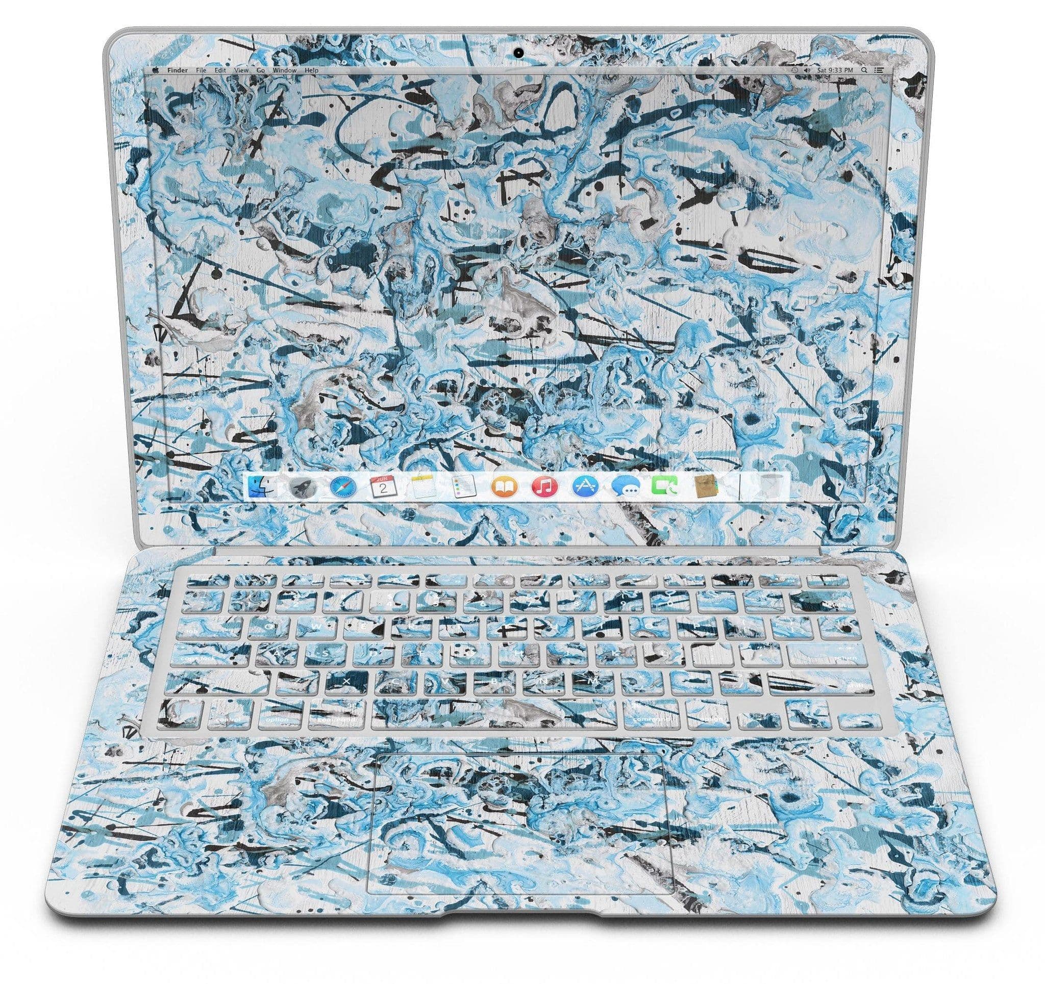 image-Abstract Wet Paint Teal - MacBook Air Skin Kit