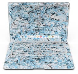 image-Abstract Wet Paint Teal - MacBook Air Skin Kit