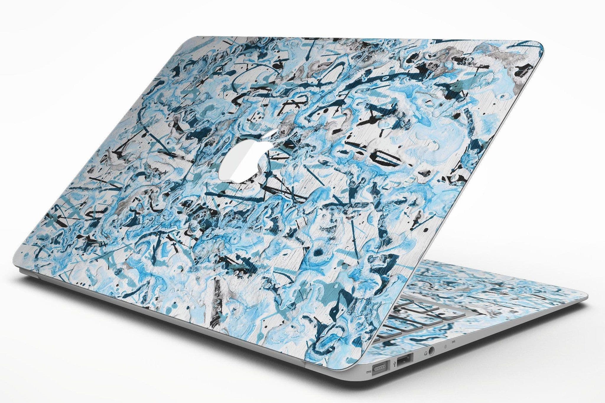 image-Abstract Wet Paint Teal - MacBook Air Skin Kit