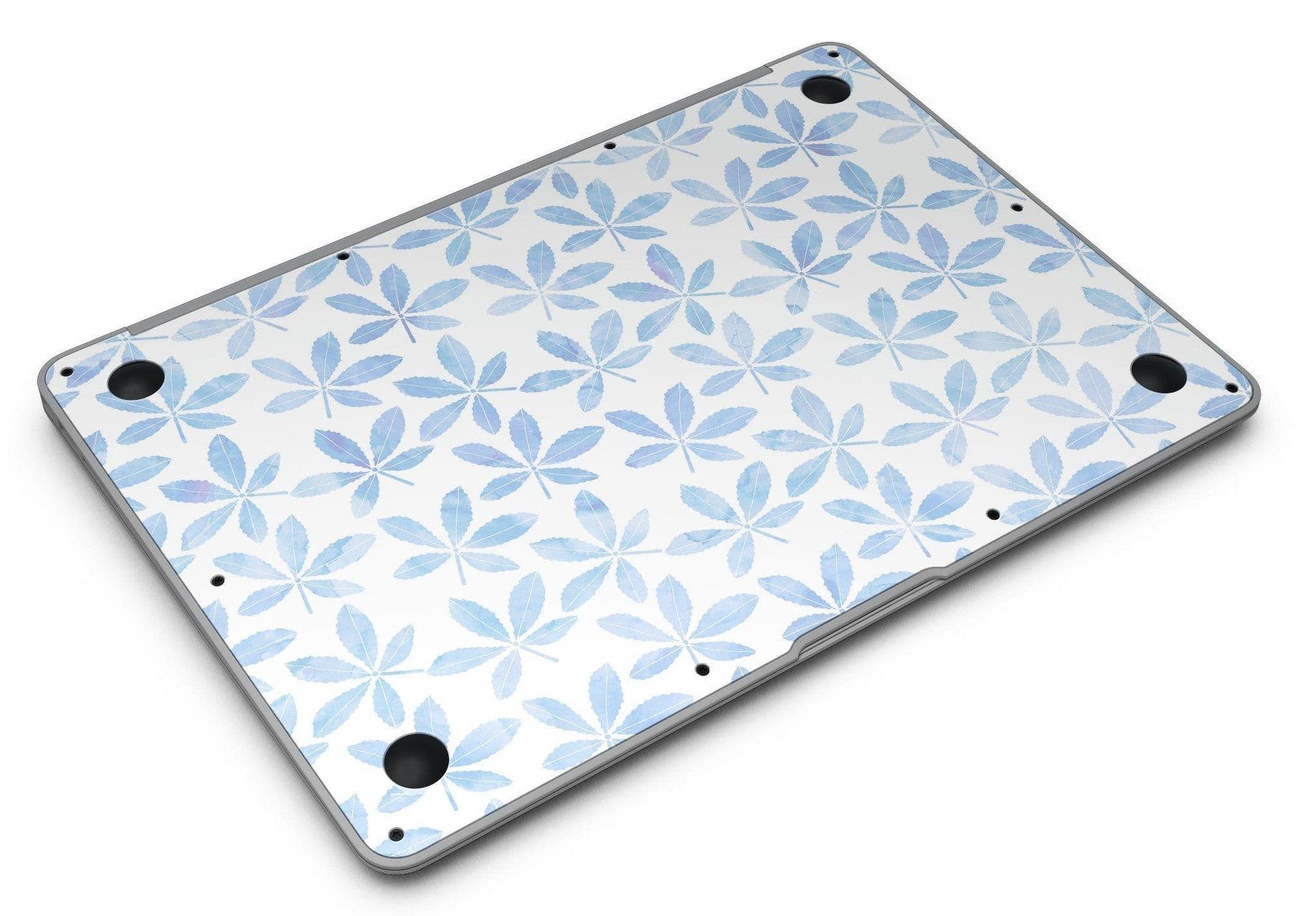 image-Blue Watercolor Leaves - MacBook Air Skin Kit