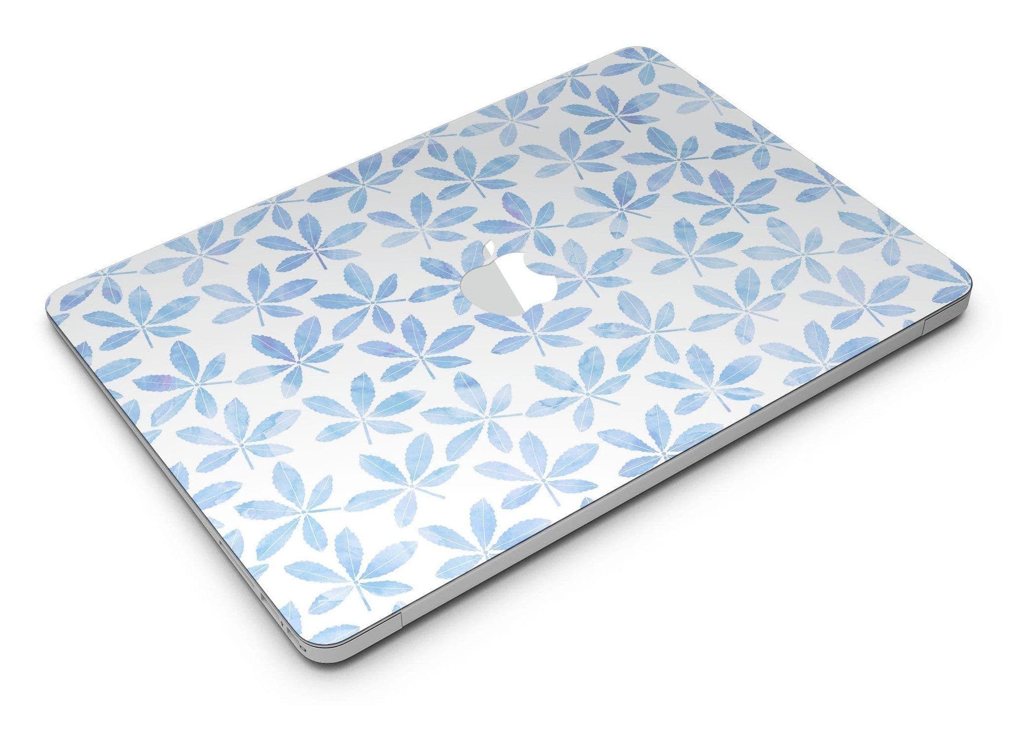 image-Blue Watercolor Leaves - MacBook Air Skin Kit
