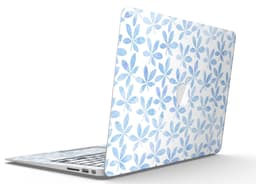 image-Blue Watercolor Leaves - MacBook Air Skin Kit