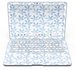 image-Blue Watercolor Leaves - MacBook Air Skin Kit