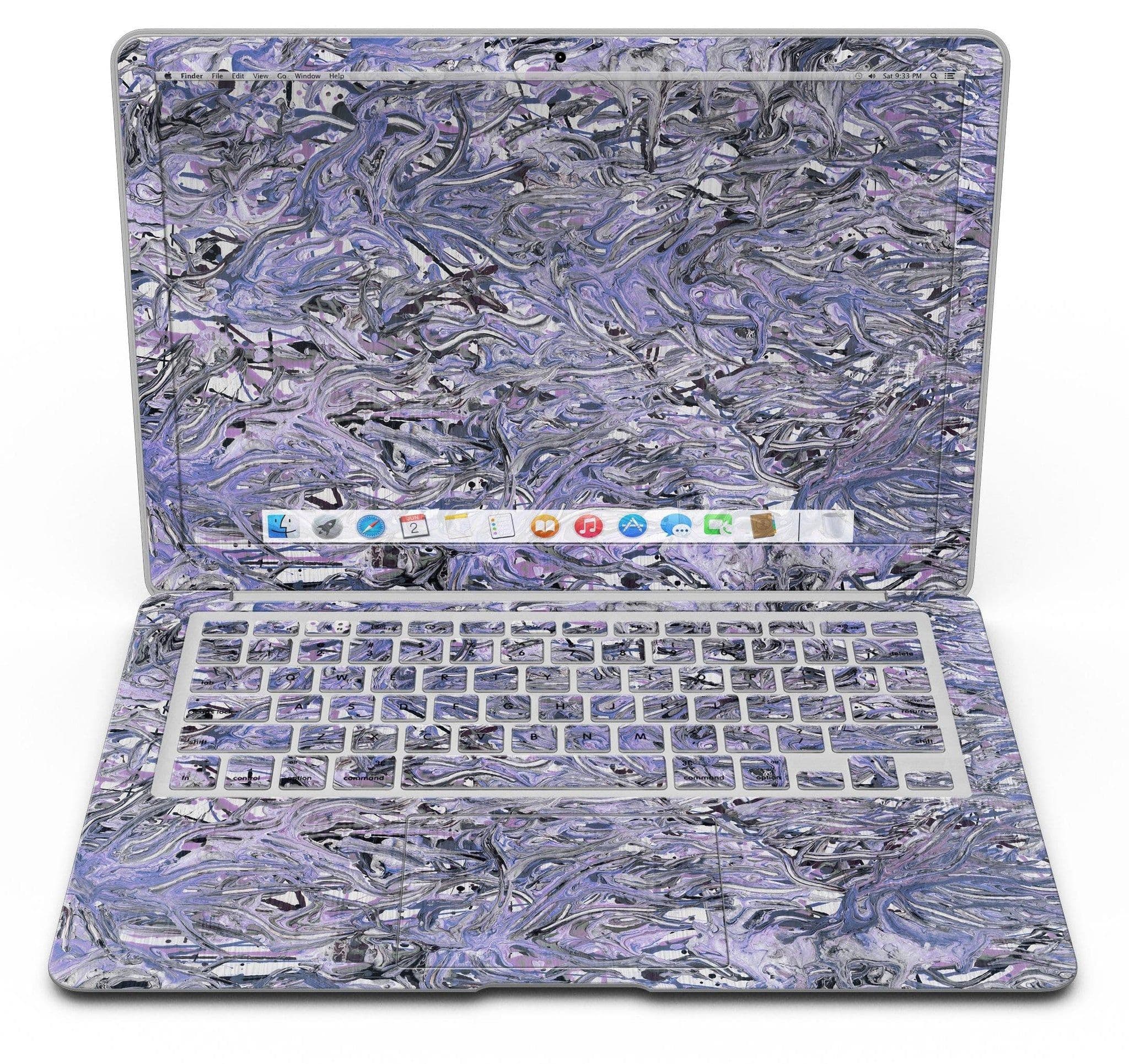 image-Abstract Wet Paint Purples v3 - MacBook Air Skin Kit