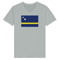 image-Drapeau de Curaçao - T-shirt unisexe premium col en V