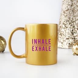 image-Inhale Exhale Gold & Silver Mug