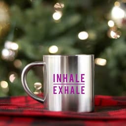 image-Inhale Exhale Gold & Silver Mug