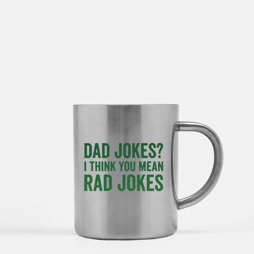 image-Dad Jokes I Think You Mean Rad Jokes Gold & Silver Mug