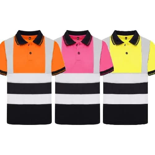 image-Kids Aviator London AV002 Hi Vis S/S Polo Top