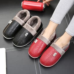 image-Cotton Slippers - Navy Blue Small Size