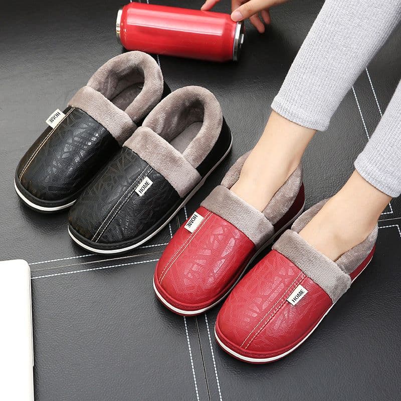 image-Cotton Slippers - Navy Blue Small Size