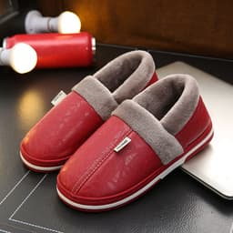 image-Cotton Slippers - Navy Blue Small Size