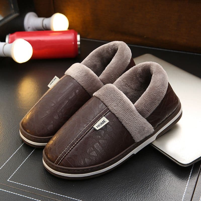 image-Cotton Slippers - Navy Blue Small Size