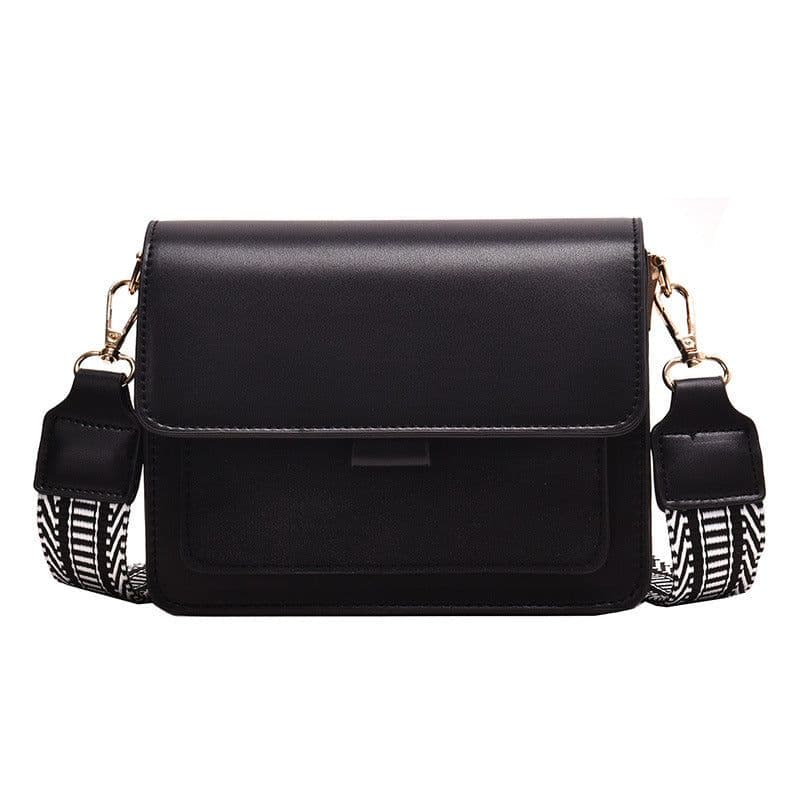 image-Small Square Bag PU Black Shoulder Bag Women