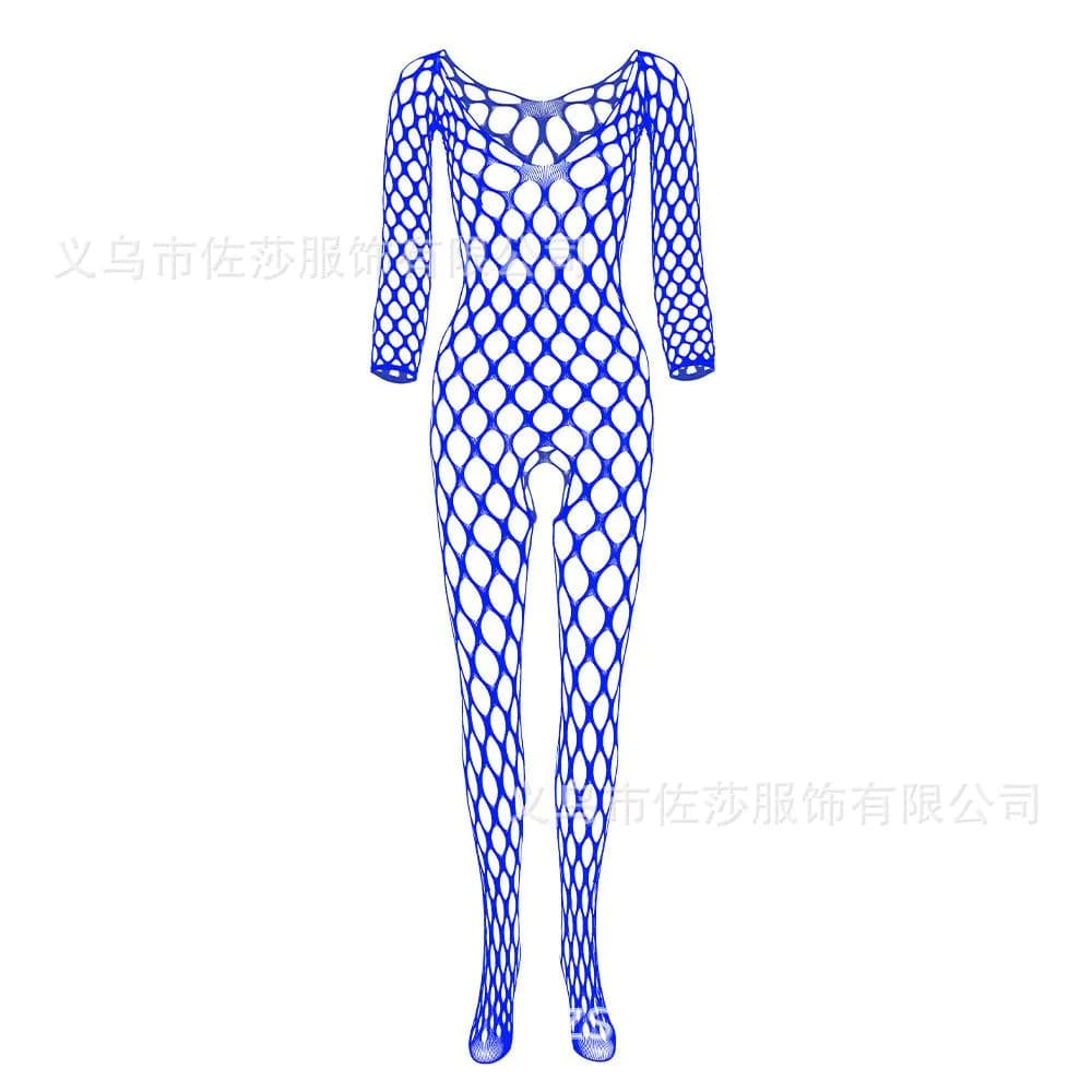 image-Benxi Mesh Fishnet Bodysuit - Fruit Green One Size