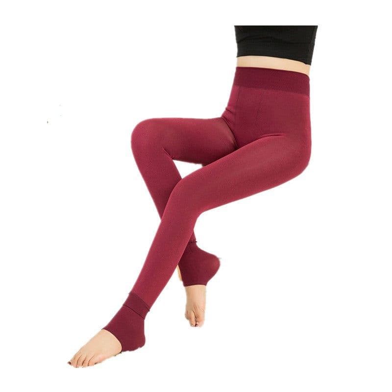image-Autumn and winter thickening and fleece leggings women wholesale Korean version high waist plus size pearl velvet foot warm one pants