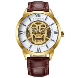 image-Automatic Mechanical Watch For Men With Leather Band