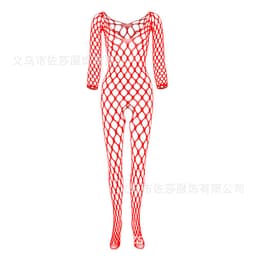 image-Benxi Mesh Fishnet Bodysuit - Fruit Green One Size