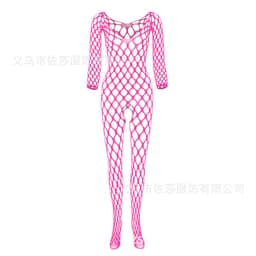 image-Benxi Mesh Fishnet Bodysuit - Fruit Green One Size