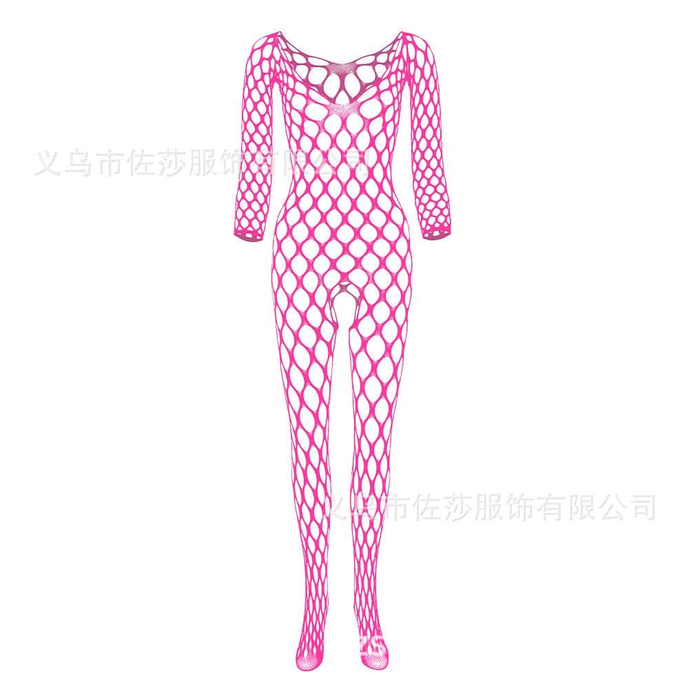 image-Benxi Mesh Fishnet Bodysuit - Fruit Green One Size