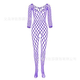 image-Benxi Mesh Fishnet Bodysuit - Fruit Green One Size