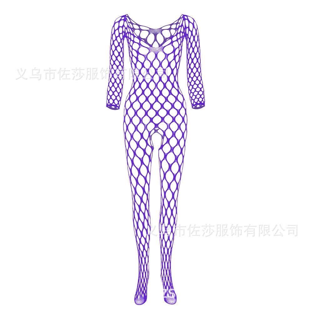 image-Benxi Mesh Fishnet Bodysuit - Fruit Green One Size