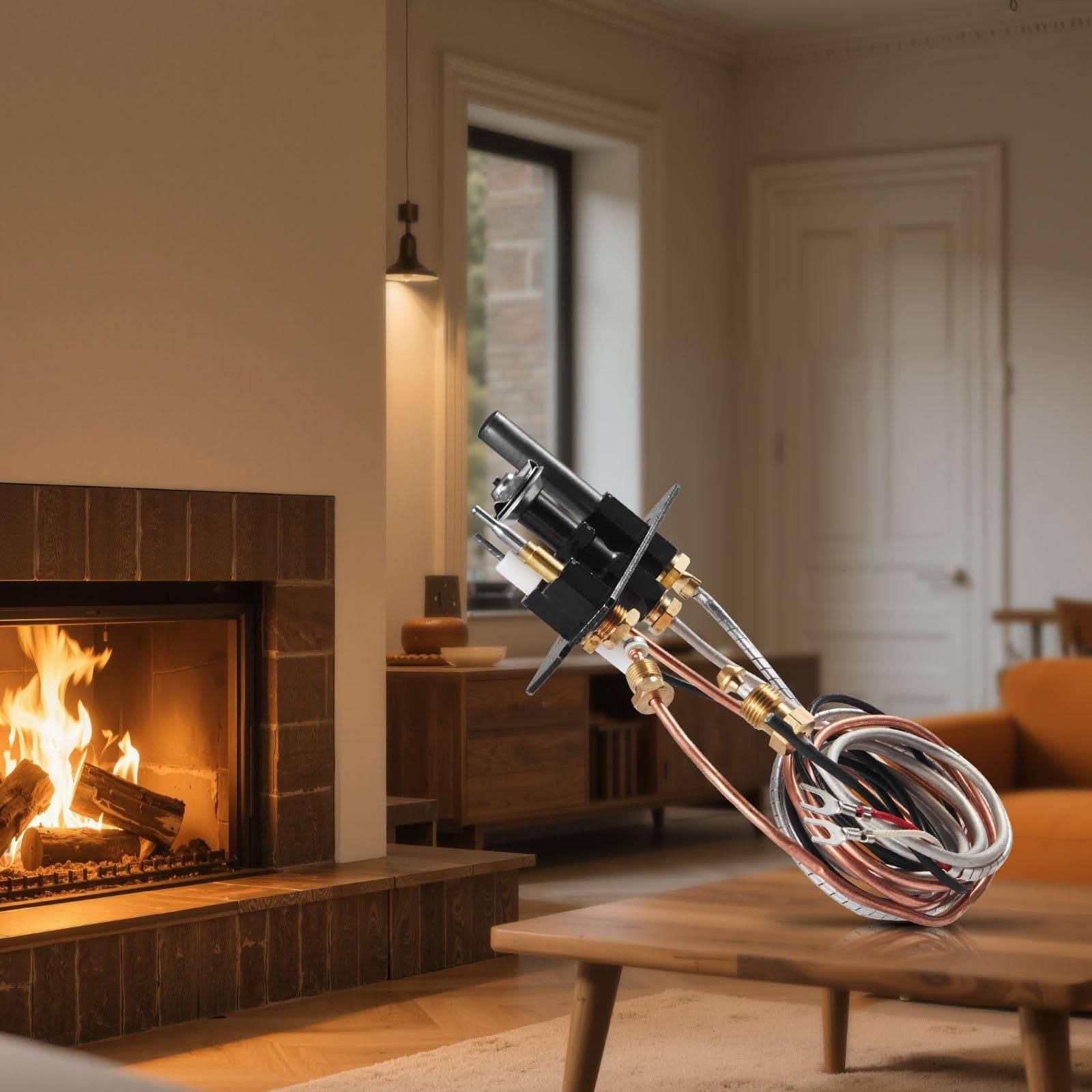 image-VEVOR Gas Pilot Assembly, OE 10002265, 10002264, SRV10002264 Fireplace Gas Pilot Assembly, Natural Gas & LPG Ignition Replacement, Fit Majestic, Vermont Castings, Temco, Dutchwest, Monessen, Century