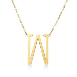 image-Fabulous Rose Gold Plated Stainless Steel Initial Letter Pendant Necklace