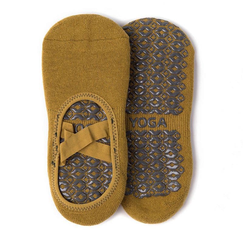 image-Women's Yoga Socks Non-Slip Cotton Short