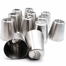 image-Stainless Steel Christmas Piping Nozzle Set 15pcs - Cream Decor Tools