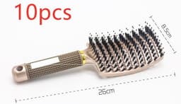 image-Bristle Hair Brush - Detangler Massage Comb