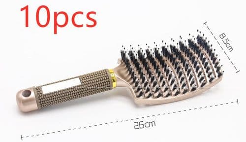 image-Bristle Hair Brush - Detangler Massage Comb