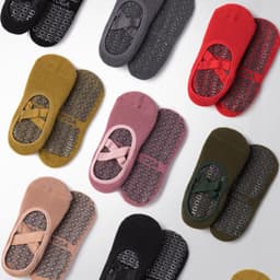 image-Women's Yoga Socks Non-Slip Cotton Short