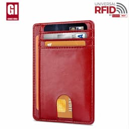 image-Genuine Leather RFID Card Holder - Black 8 Slot