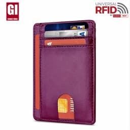 image-Genuine Leather RFID Card Holder - Black 8 Slot