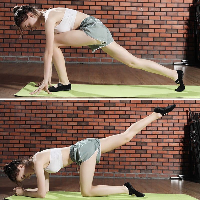 image-Women's Yoga Socks Non-Slip Cotton Short