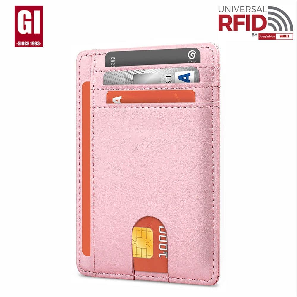 image-Genuine Leather RFID Card Holder - Black 8 Slot