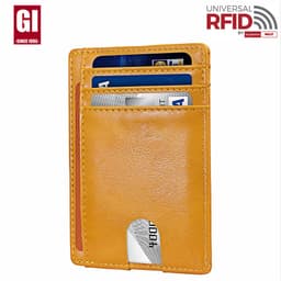 image-Genuine Leather RFID Card Holder - Black 8 Slot