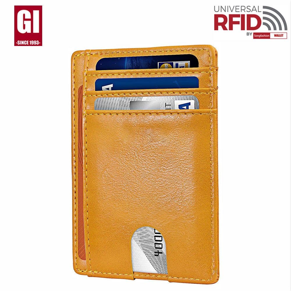 image-Genuine Leather RFID Card Holder - Black 8 Slot
