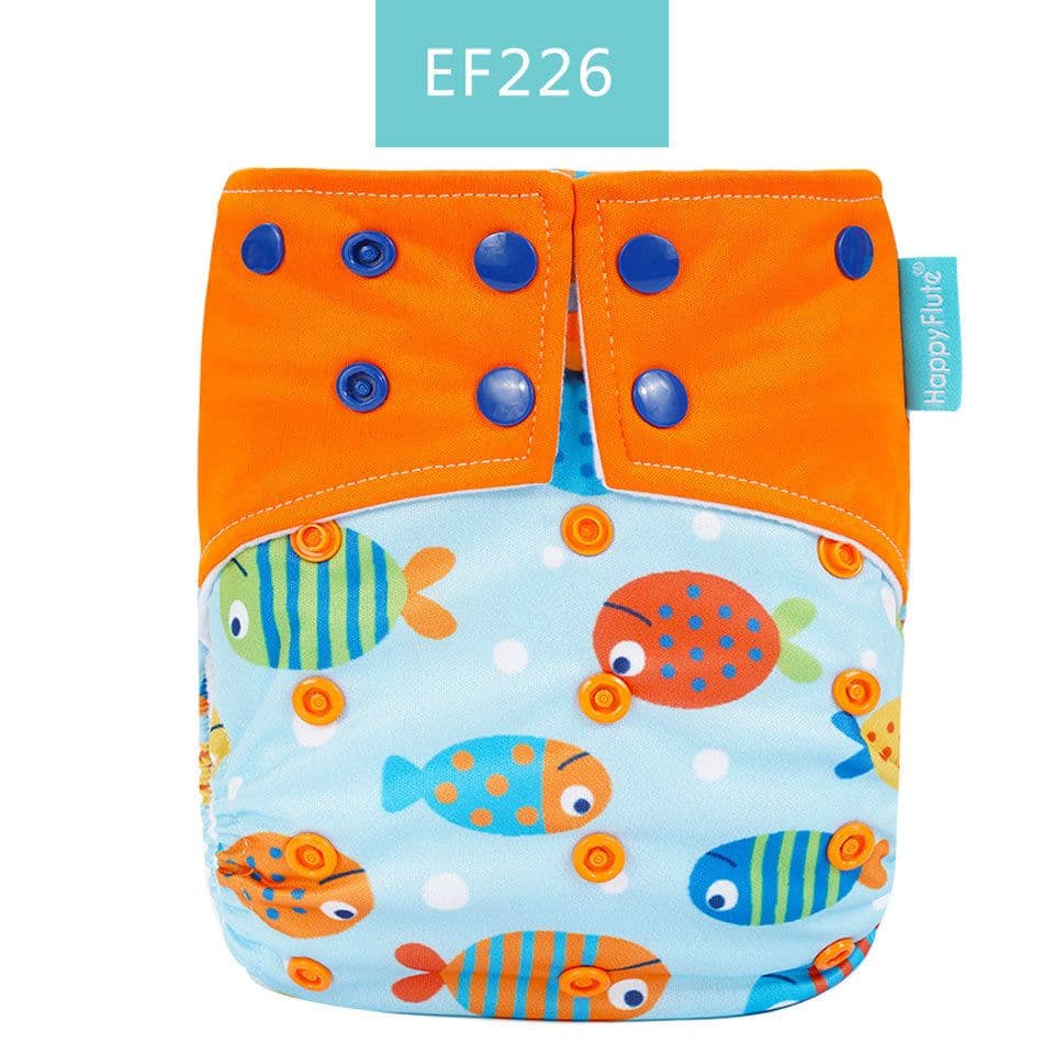 image-Happyflute Cloth Diaper - Waterproof, Anti-Leakage, One Size Fits All