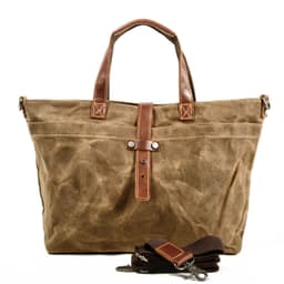 image-MUCHUAN Canvas Tote Bag - Army Green Retro