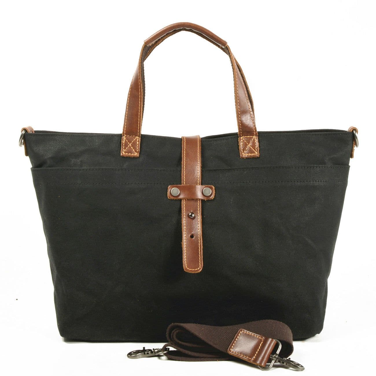 image-MUCHUAN Canvas Tote Bag - Army Green Retro