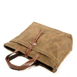 image-MUCHUAN Canvas Tote Bag - Army Green Retro