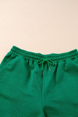 image-Skobeloff Textured Ruffle Split Top & Shorts Set