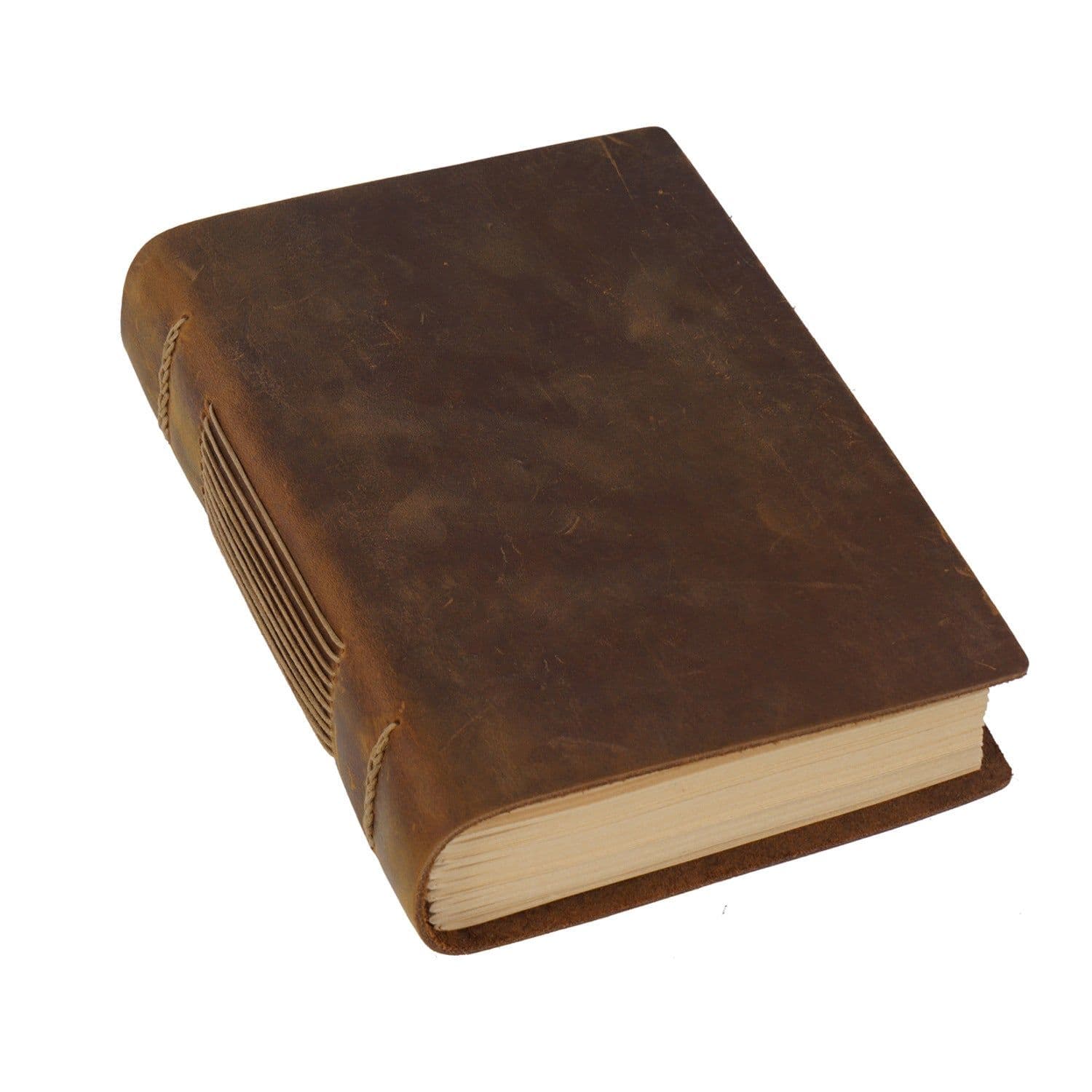 image-Handmade Cowhide Sketchbook - Genuine Leather Notepad Diary Gift Ready Stock