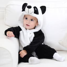 image-MICHLEY Baby Jumpsuit Hooded Flannel - Tiger 70cm
