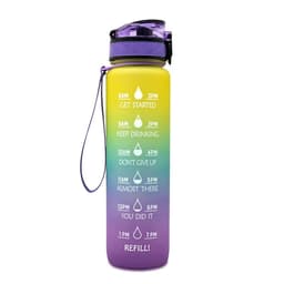 image-Plastic bottle frosted gradient bouncing cup water bottle sports bottle space cup travel cup