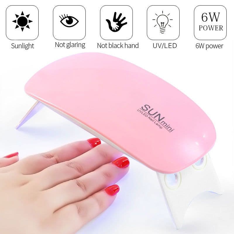 image-Manzilin LED Nail Art Dryer Portable Phototherapy Machine - White 58*38*29cm