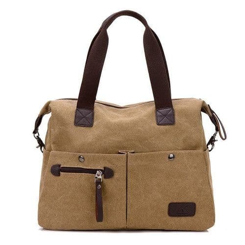 image-High Quality Solid Color Canvas Handbag For Women