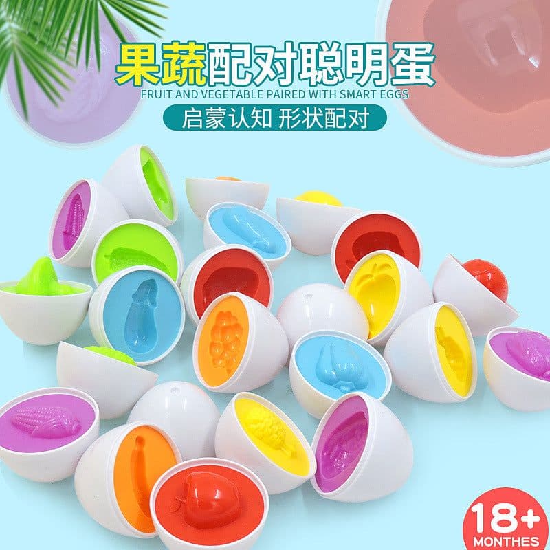 image-Cross-border special for smart egg pairing twisted egg recognition color children's educational early education assembled toy simulation egg box